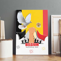 Belgian National Day Canvas Wall Art 21th July Flag with Dove