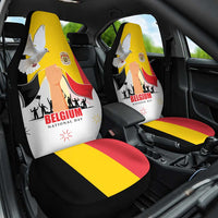 Belgian National Day Car Seat Cover 21th July Flag with Dove