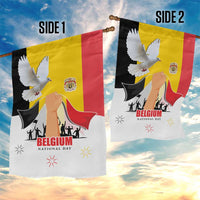 Belgian National Day Garden Flag 21th July Flag with Dove