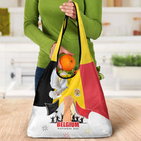 Belgian National Day Grocery Bag 21th July Flag with Dove