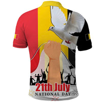 Belgian National Day Polo Shirt 21th July Flag with Dove