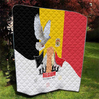 Belgian National Day Quilt 21th July Flag with Dove