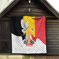 Belgian National Day Quilt 21th July Flag with Dove