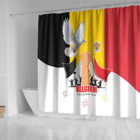Belgian National Day Shower Curtain 21th July Flag with Dove