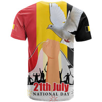 Belgian National Day T Shirt 21th July Flag with Dove