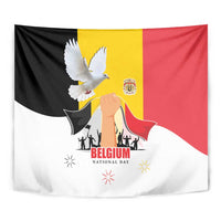 Belgian National Day Tapestry 21th July Flag with Dove