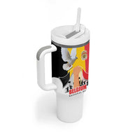 Belgian National Day Tumbler With Handle 21th July Flag with Dove