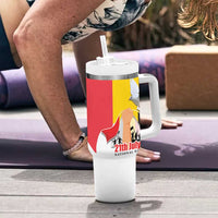 Belgian National Day Tumbler With Handle 21th July Flag with Dove