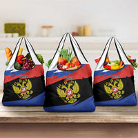 Russia Coat of Arms Grocery Bag Russian Eagle Two Heads Simple Style