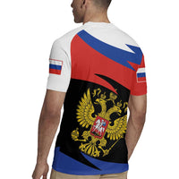 Russia Coat of Arms Rugby Jersey Russian Eagle Two Heads Simple Style LT17 - Wonder Print Shop