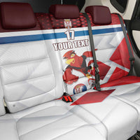 Custom Serbia Football Back Car Seat Cover Sporty Style with Eagle Mascot