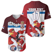 Custom Serbia Football Baseball Jersey Sporty Style with Eagle Mascot