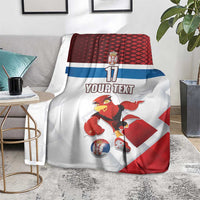 Custom Serbia Football Blanket Sporty Style with Eagle Mascot