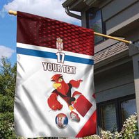 Custom Serbia Football Garden Flag Sporty Style with Eagle Mascot