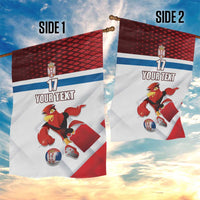 Custom Serbia Football Garden Flag Sporty Style with Eagle Mascot