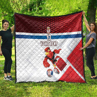 Custom Serbia Football Quilt Sporty Style with Eagle Mascot