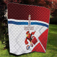 Custom Serbia Football Quilt Sporty Style with Eagle Mascot