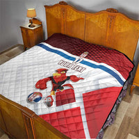 Custom Serbia Football Quilt Sporty Style with Eagle Mascot