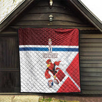 Custom Serbia Football Quilt Sporty Style with Eagle Mascot