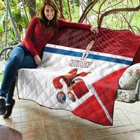 Custom Serbia Football Quilt Sporty Style with Eagle Mascot
