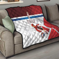 Custom Serbia Football Quilt Sporty Style with Eagle Mascot