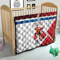 Custom Serbia Football Quilt Sporty Style with Eagle Mascot