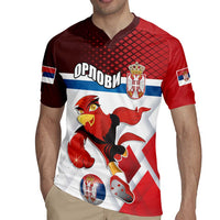 Custom Serbia Football Rugby Jersey Sporty Style with Eagle Mascot