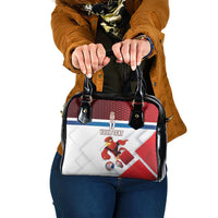 Custom Serbia Football Shoulder Handbag Sporty Style with Eagle Mascot