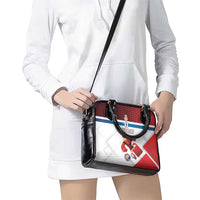 Custom Serbia Football Shoulder Handbag Sporty Style with Eagle Mascot