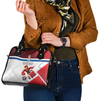 Custom Serbia Football Shoulder Handbag Sporty Style with Eagle Mascot