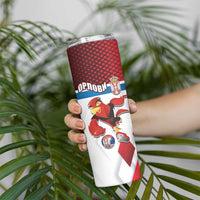 Custom Serbia Football Skinny Tumbler Sporty Style with Eagle Mascot