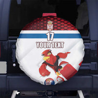 Custom Serbia Football Spare Tire Cover Sporty Style with Eagle Mascot