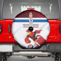 Custom Serbia Football Spare Tire Cover Sporty Style with Eagle Mascot