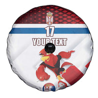 Custom Serbia Football Spare Tire Cover Sporty Style with Eagle Mascot