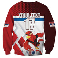 Custom Serbia Football Sweatshirt Sporty Style with Eagle Mascot