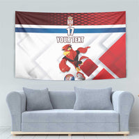 Custom Serbia Football Tapestry Sporty Style with Eagle Mascot