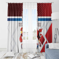 Custom Serbia Football Window Curtain Sporty Style with Eagle Mascot