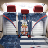 Custom Serbia Basketball Champions Back Car Seat Cover Sporty Style with Coat of Arms