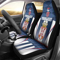 Custom Serbia Basketball Champions Car Seat Cover Sporty Style with Coat of Arms
