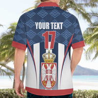 Custom Serbia Basketball Champions Hawaiian Shirt Sporty Style with Coat of Arms