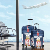 Custom Serbia Basketball Champions Luggage Cover Sporty Style with Coat of Arms