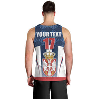 Custom Serbia Basketball Champions Men Tank Top Sporty Style with Coat of Arms