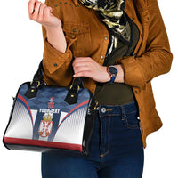 Custom Serbia Basketball Champions Shoulder Handbag Sporty Style with Coat of Arms