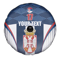 Custom Serbia Basketball Champions Spare Tire Cover Sporty Style with Coat of Arms