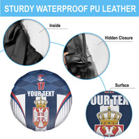 Custom Serbia Basketball Champions Spare Tire Cover Sporty Style with Coat of Arms