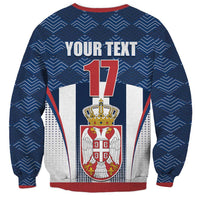Custom Serbia Basketball Champions Sweatshirt Sporty Style with Coat of Arms