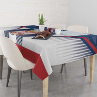 Custom Serbia Basketball Champions Tablecloth Sporty Style with Coat of Arms