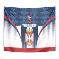 Custom Serbia Basketball Champions Tapestry Sporty Style with Coat of Arms