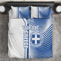 Personalized Greece Coat of Arms Bedding Set Greek cross and Two Laurel Branches