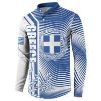 Personalized Greece Coat of Arms Button Sweatshirt Greek cross and Two Laurel Branches